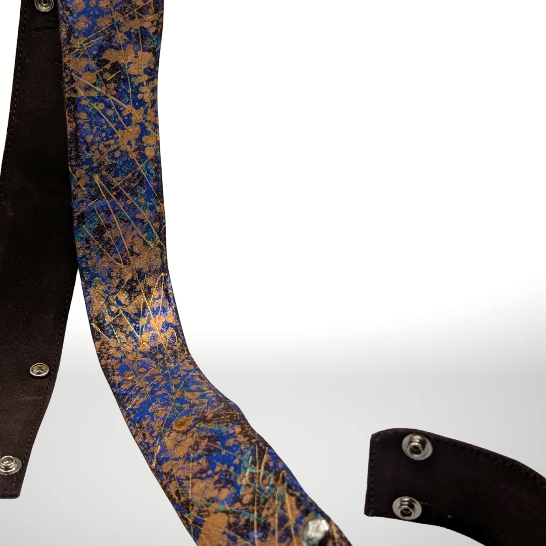 Copper and Blue Splatter 48" Strap